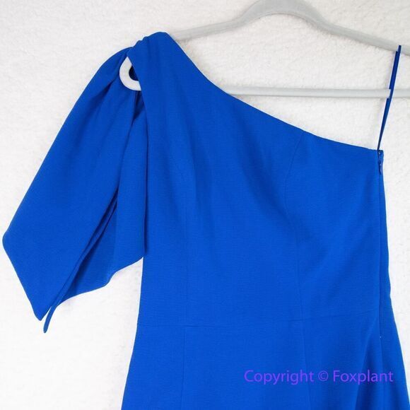 New! Dress the Population Tiffany One Shoulder Midi Dress Electric Blue, size S‎ - Picture 4 of 16